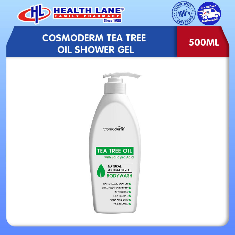 COSMODERM TEA TREE OIL SHOWER GEL (500ML)